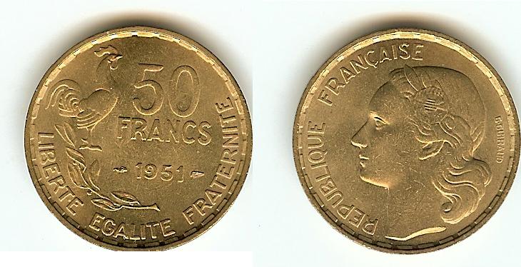 50 Francs Guiraud 1951 FDC